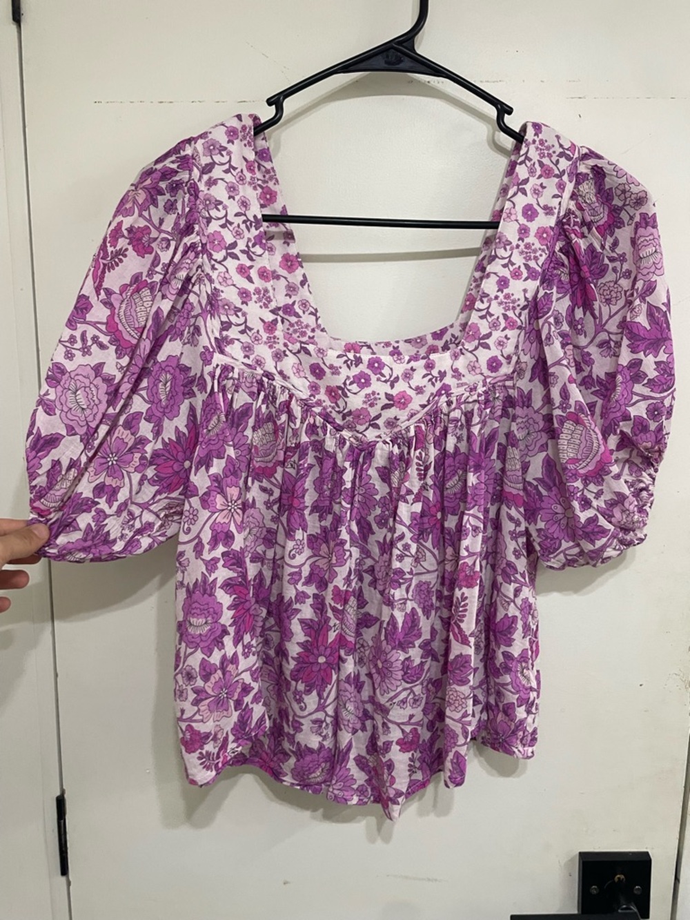 Spell Mossy Short Sleeve Blouse Free People XS Boho Vintage Floral - Picture 3 of 11